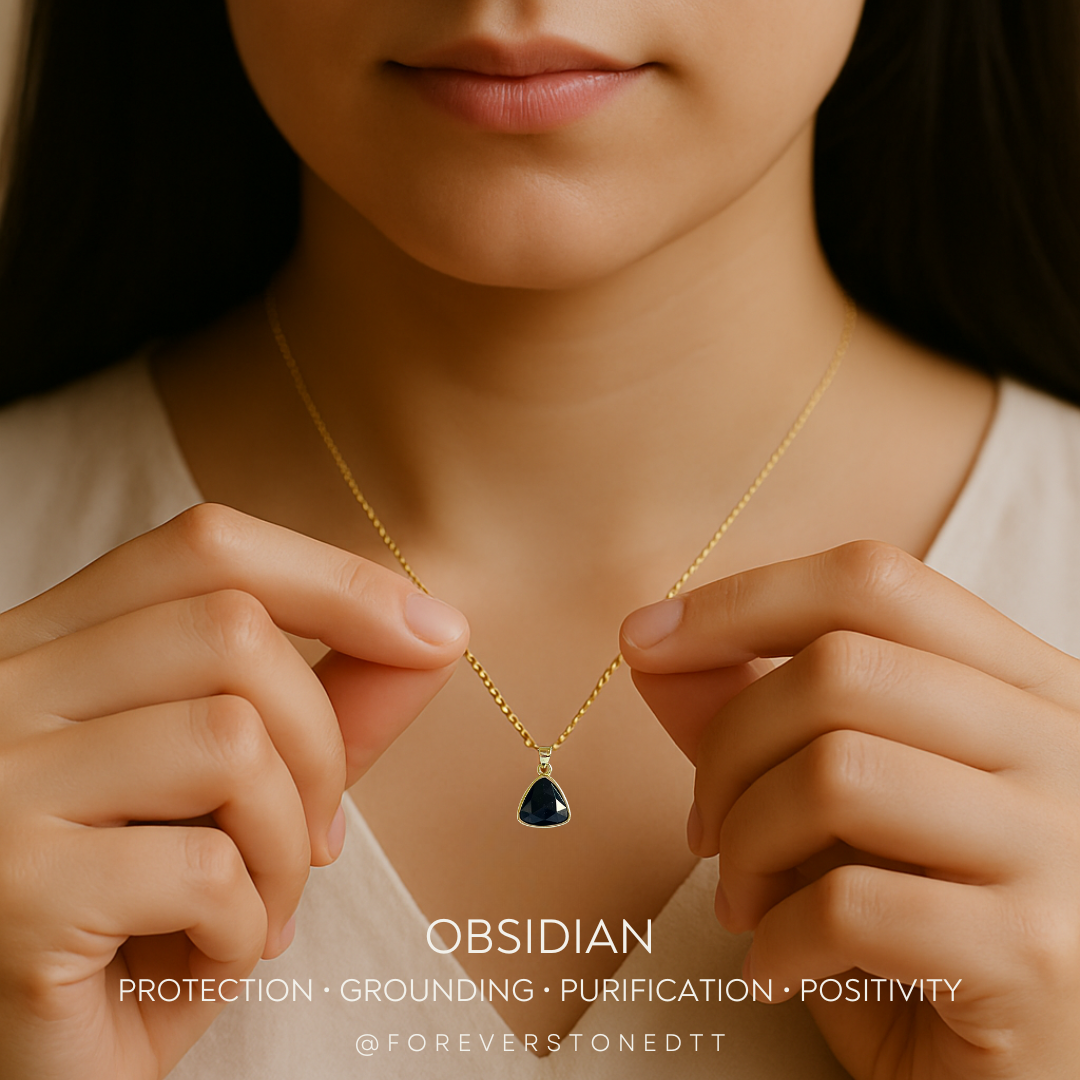 Obsidian Mini Apex Pendant Necklace