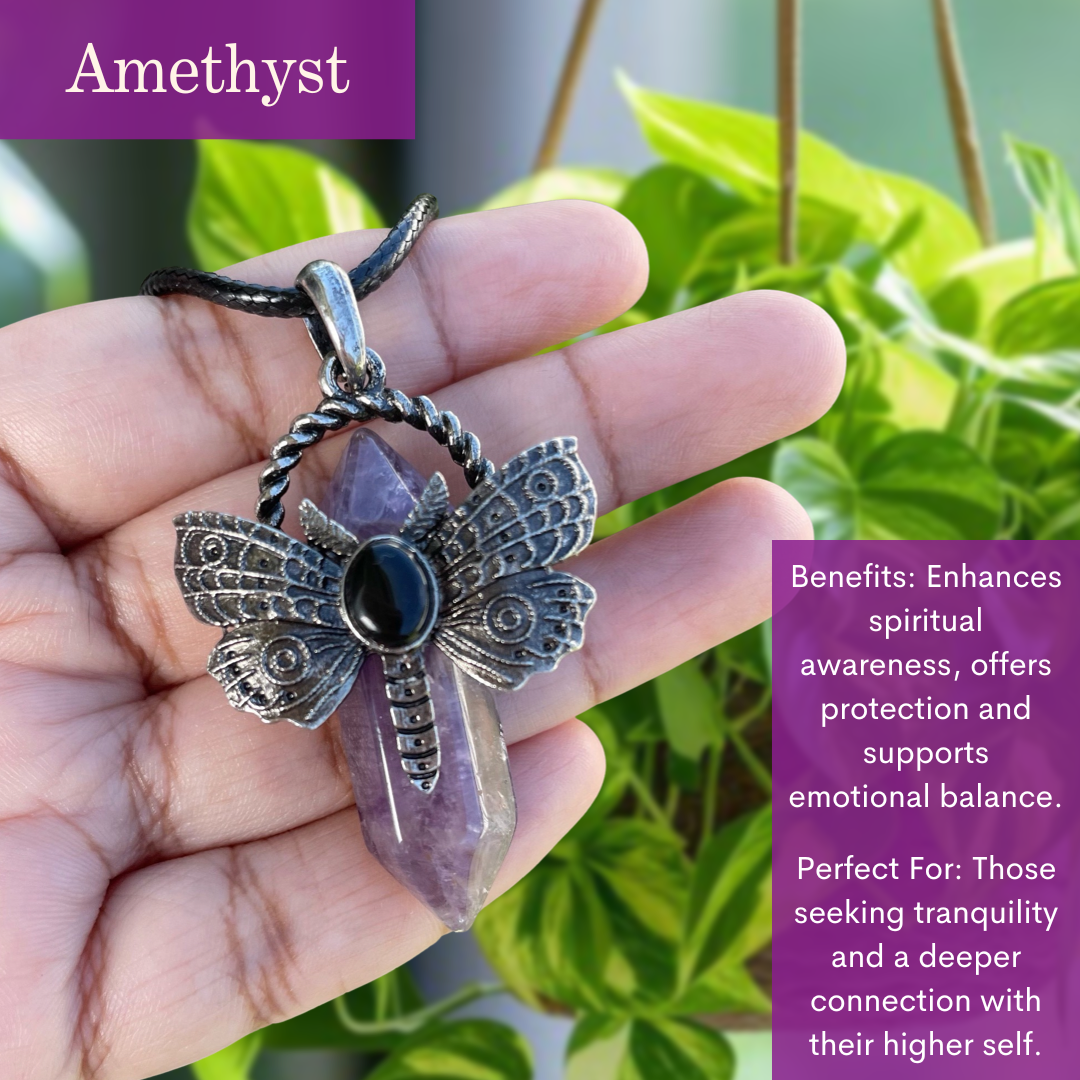 Butterfly Gemstone Pendant Sale - Free 18" Clasp Cord included
