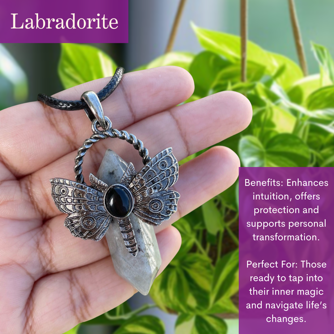 Butterfly Gemstone Pendant Sale - Free 18" Clasp Cord included