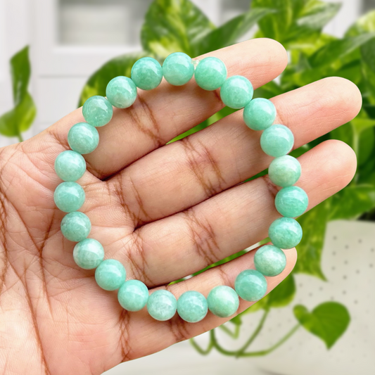 Low Grade Burmese Jade Gemstone Bracelet