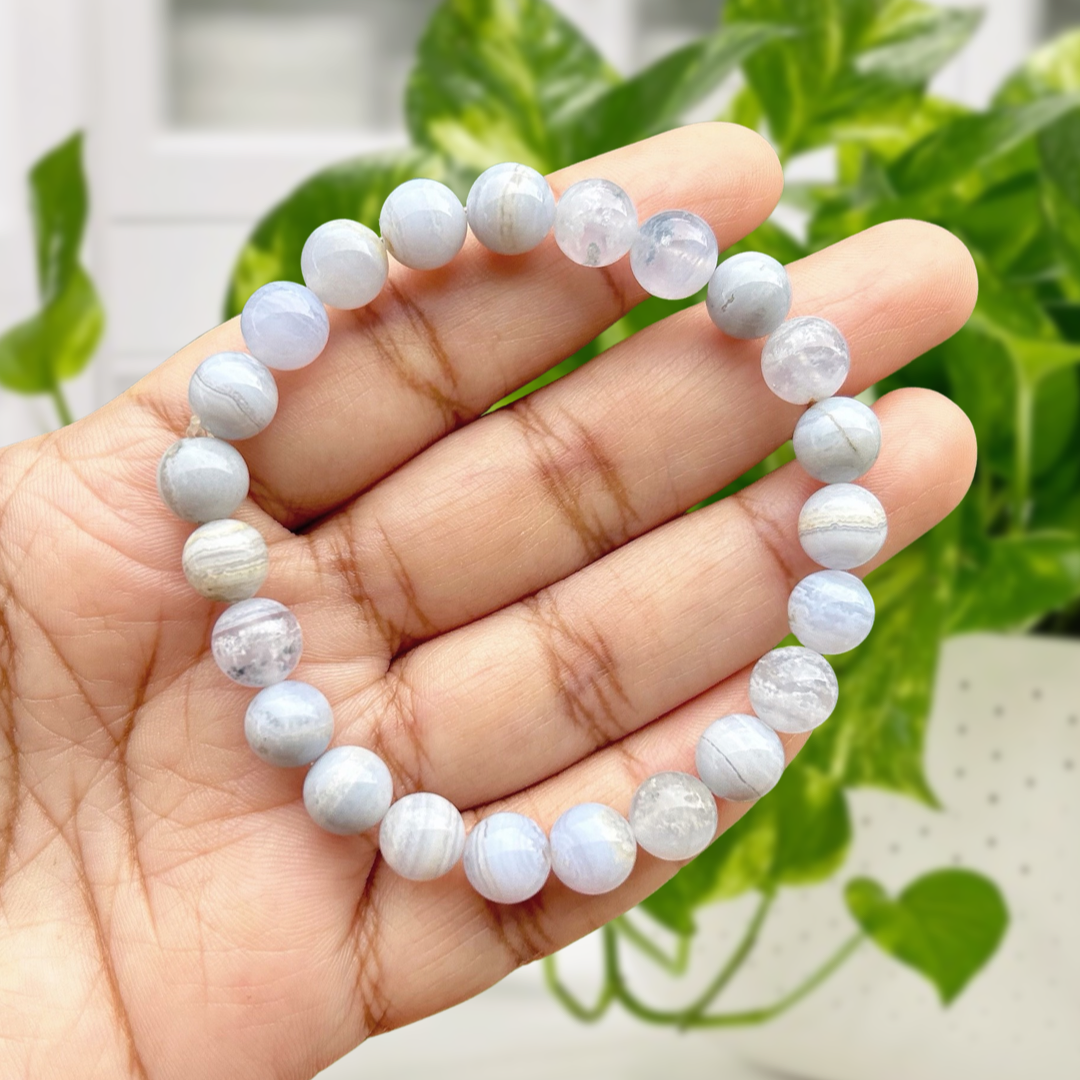 Blue Lace Agate Gemstone Bracelet