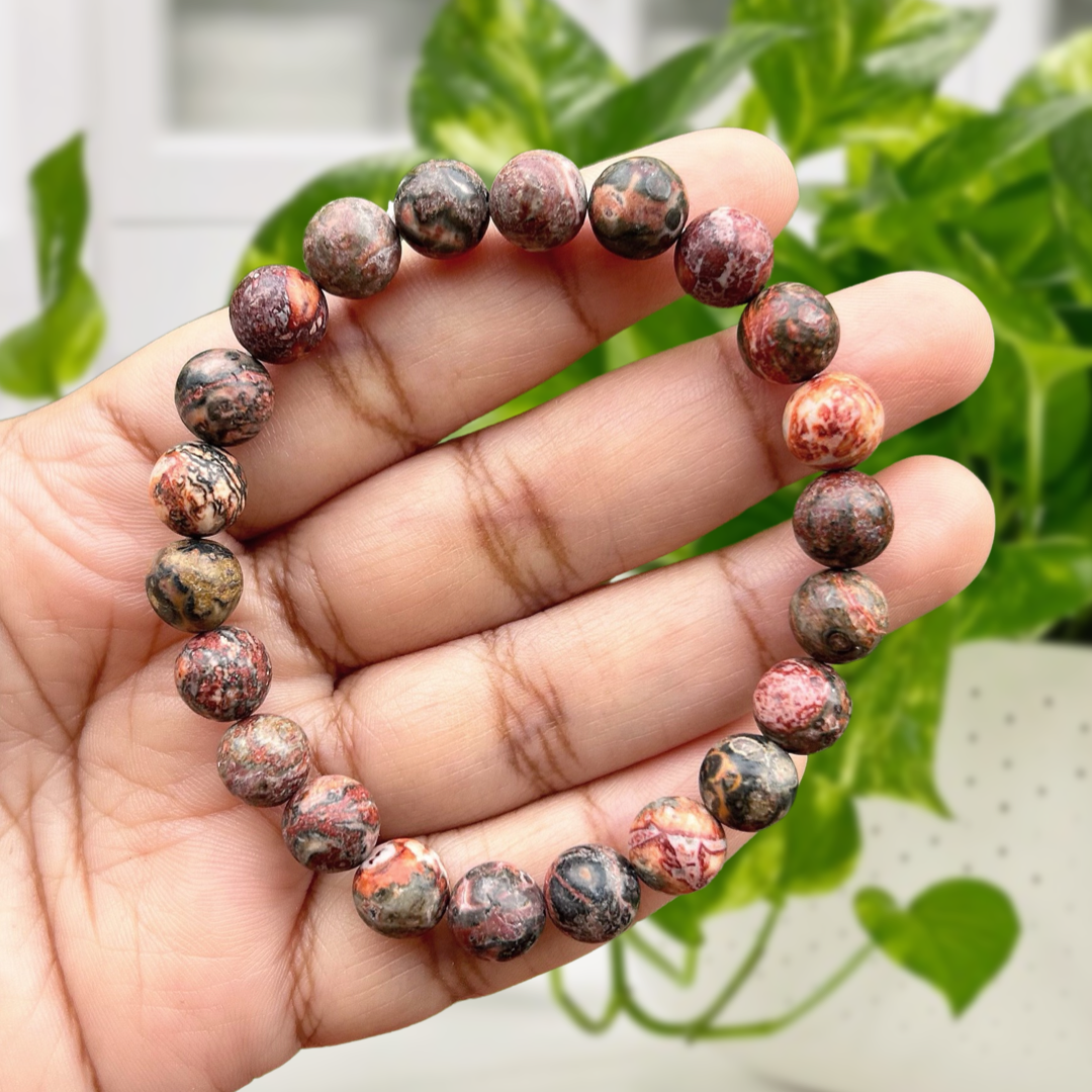 Leopard Skin Jasper Gemstone Bracelet