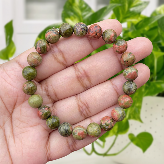Unakite Gemstone Bracelet