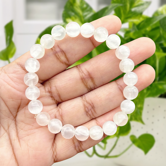Low Grade Selenite Gemstone Bracelet