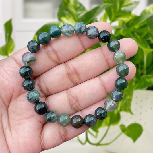 Moss Agate Gemstone Bracelet