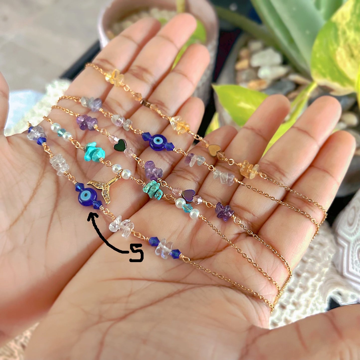 Gemstone Anklets