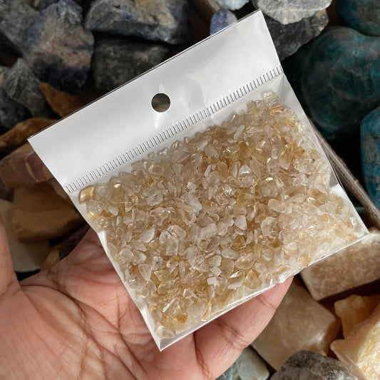 Gemstone Chip Beads (No Holes) ~40 gram bag