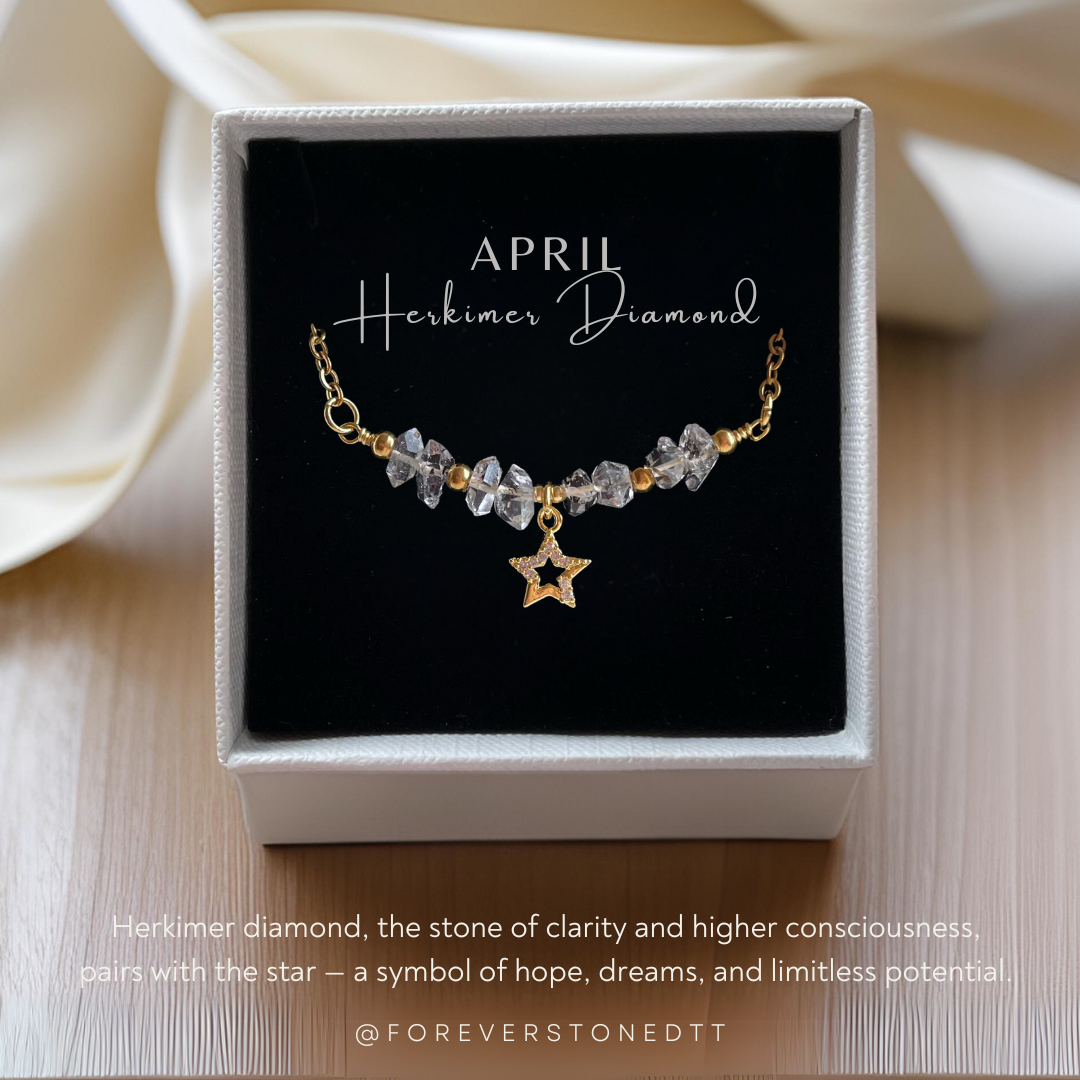 Herkimer Diamond Minimalist Bracelet