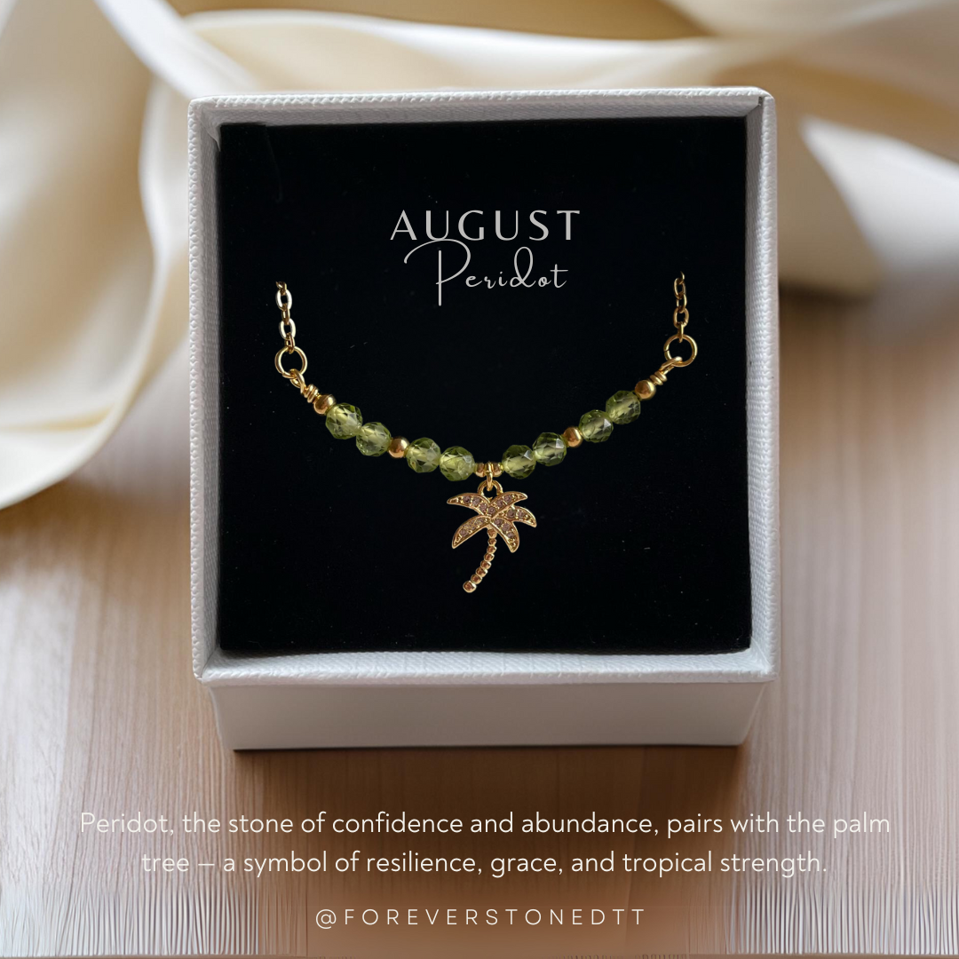 Peridot Minimalist Birthstone Bracelet
