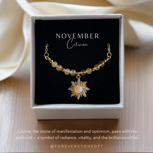 Citrine Minimalist Birthstone Bracelet