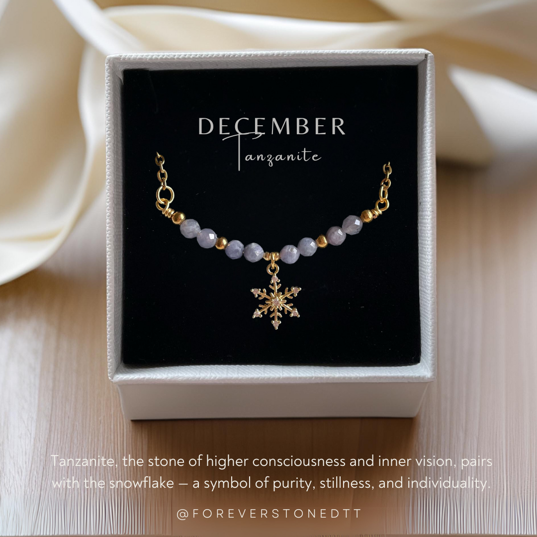 Tanzanite Minimalist Birthstone Bracelet