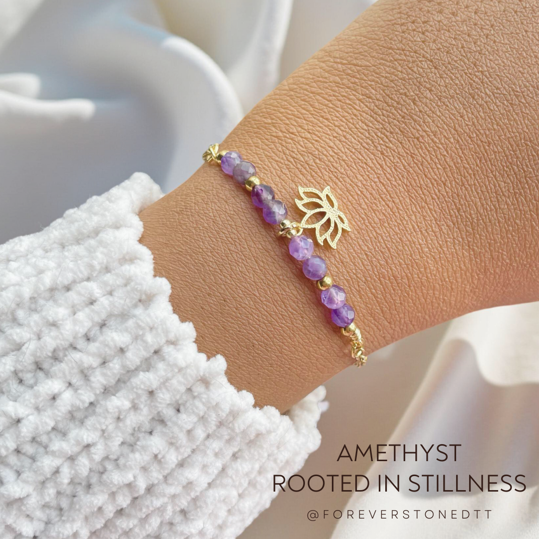 Amethyst Minimalist Birthstone Bracelet