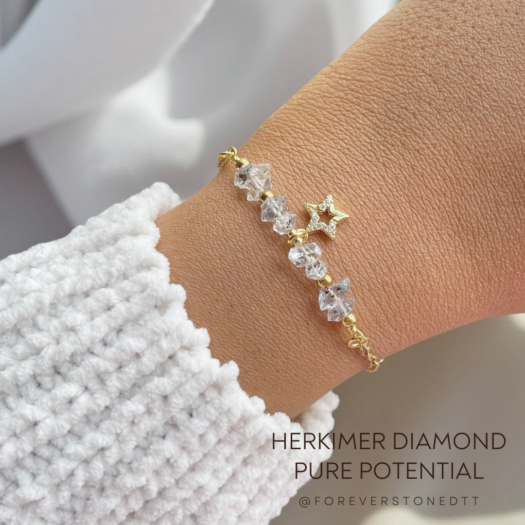 Herkimer Diamond Minimalist Bracelet