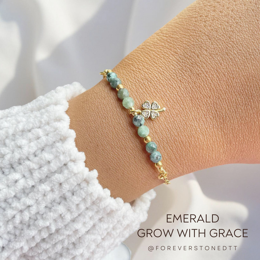 Emerald Minimalist Birthstone Bracelet