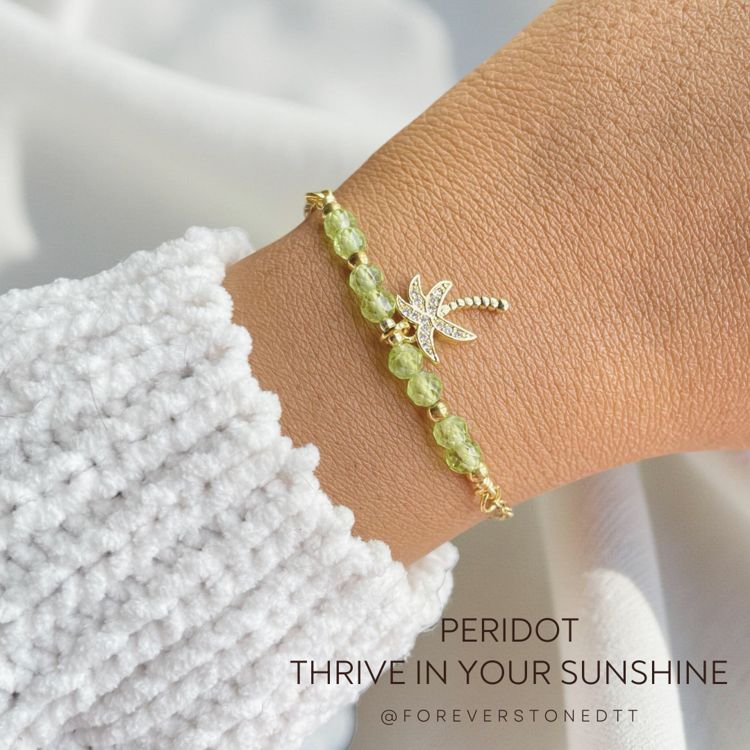 Peridot Minimalist Birthstone Bracelet