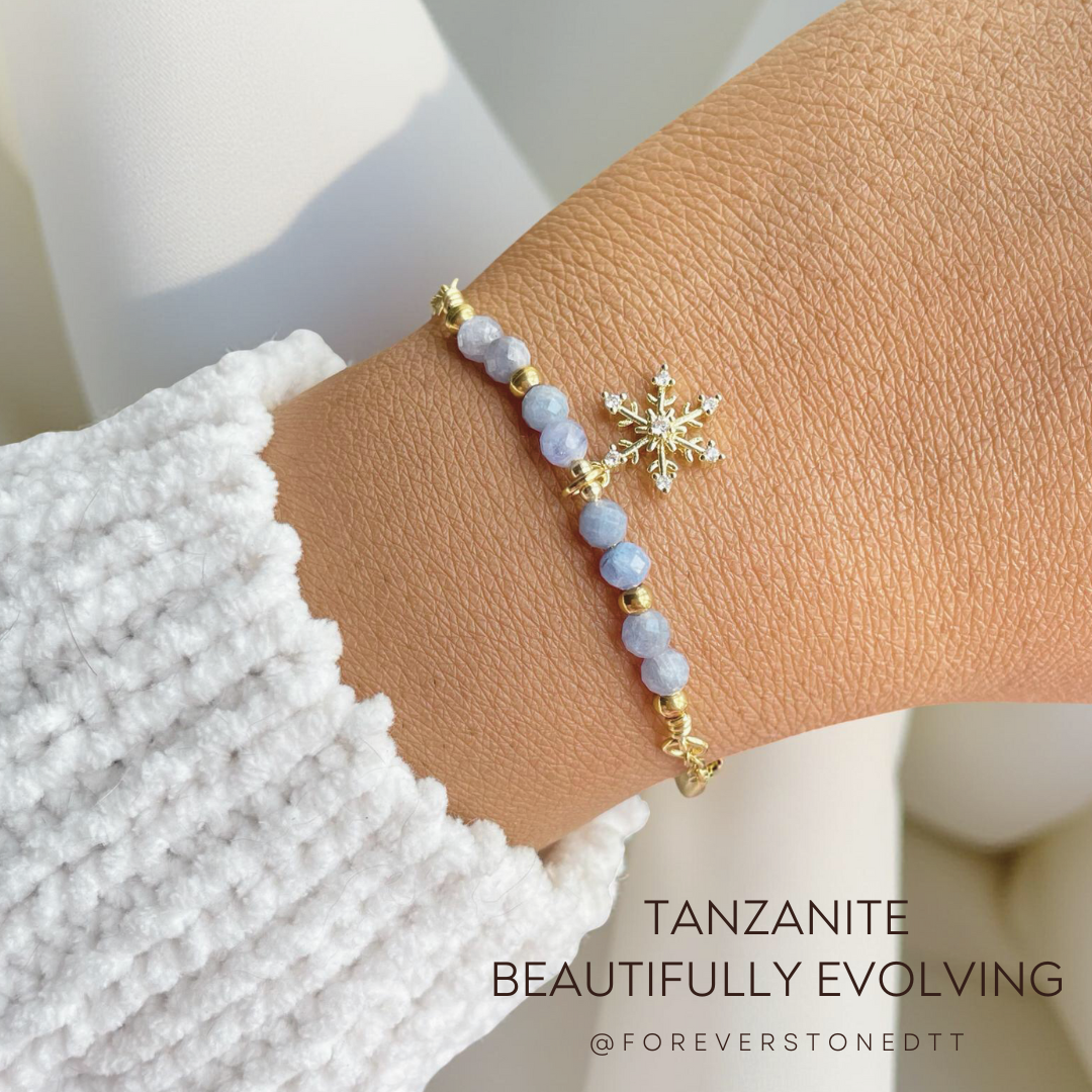 Tanzanite Minimalist Birthstone Bracelet