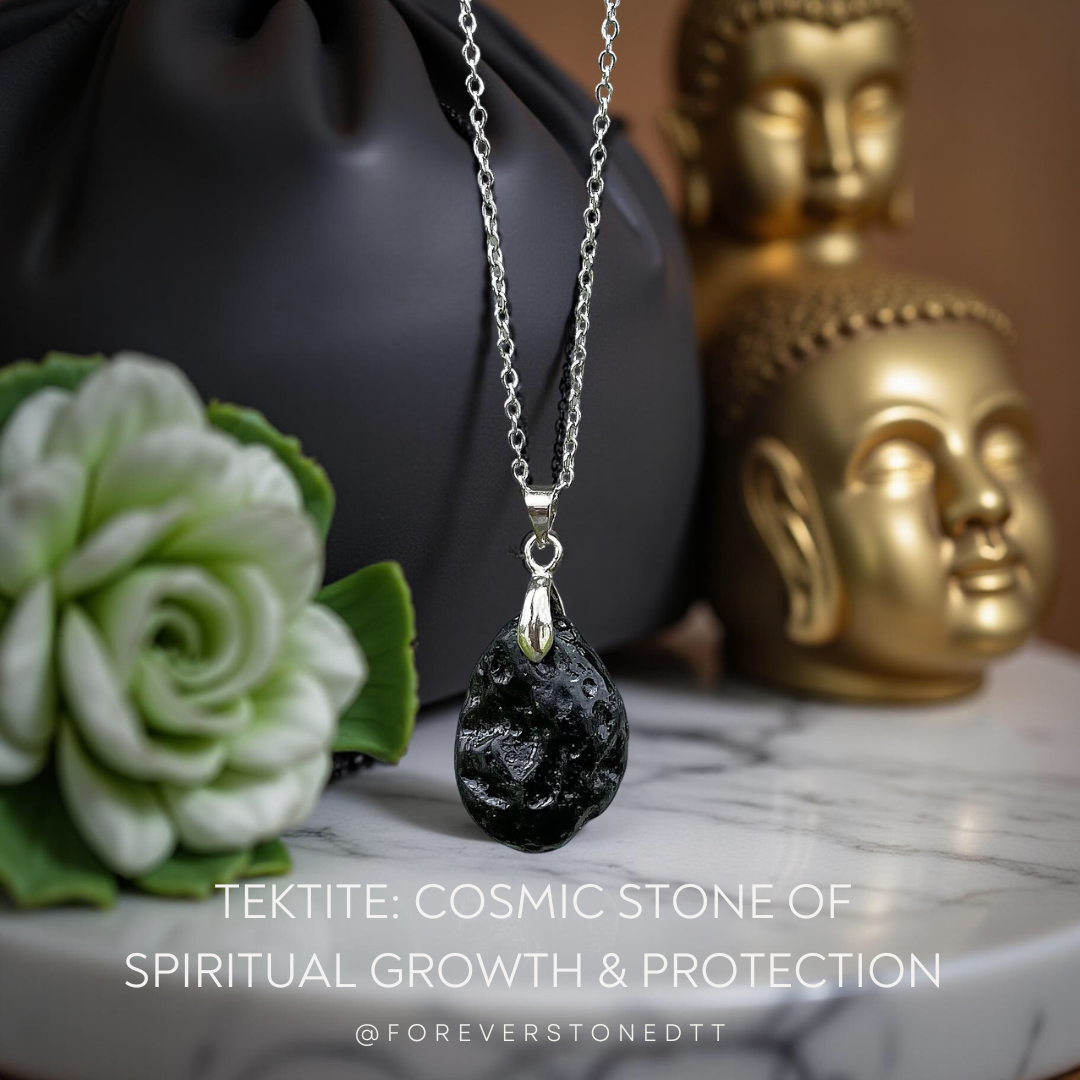 Australasian Tektite Pendant Necklace