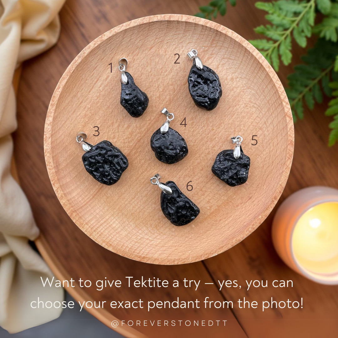 Australasian Tektite Pendant Necklace