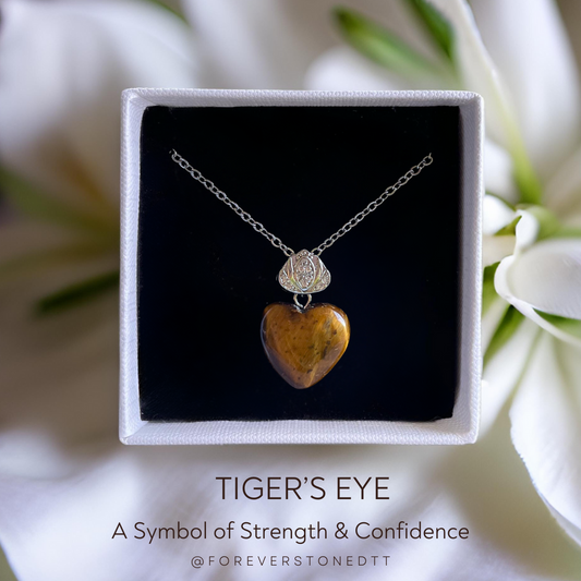 Tiger's Eye Mini Heart Pendant Necklace