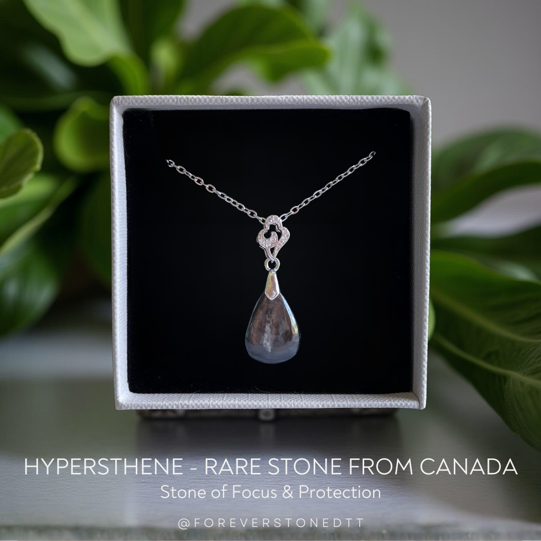 Hypersthene Pendant - Rare Stone from Canada