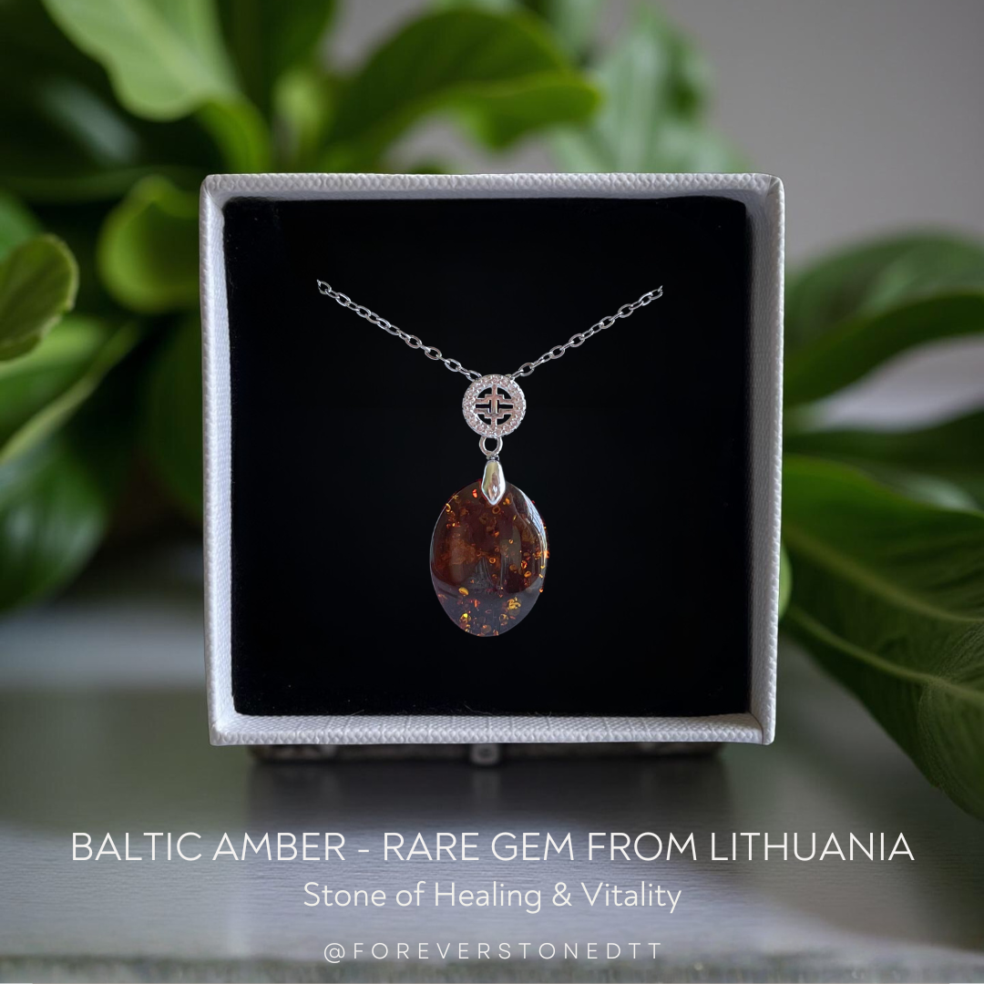 Baltic Amber Pendant - Rare Gem from Lithuania