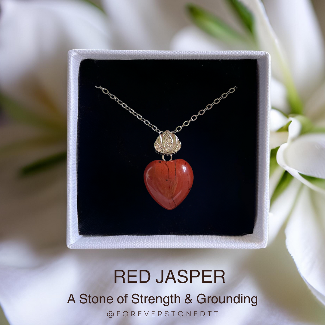 Red Jasper Mini Heart Pendant Necklace