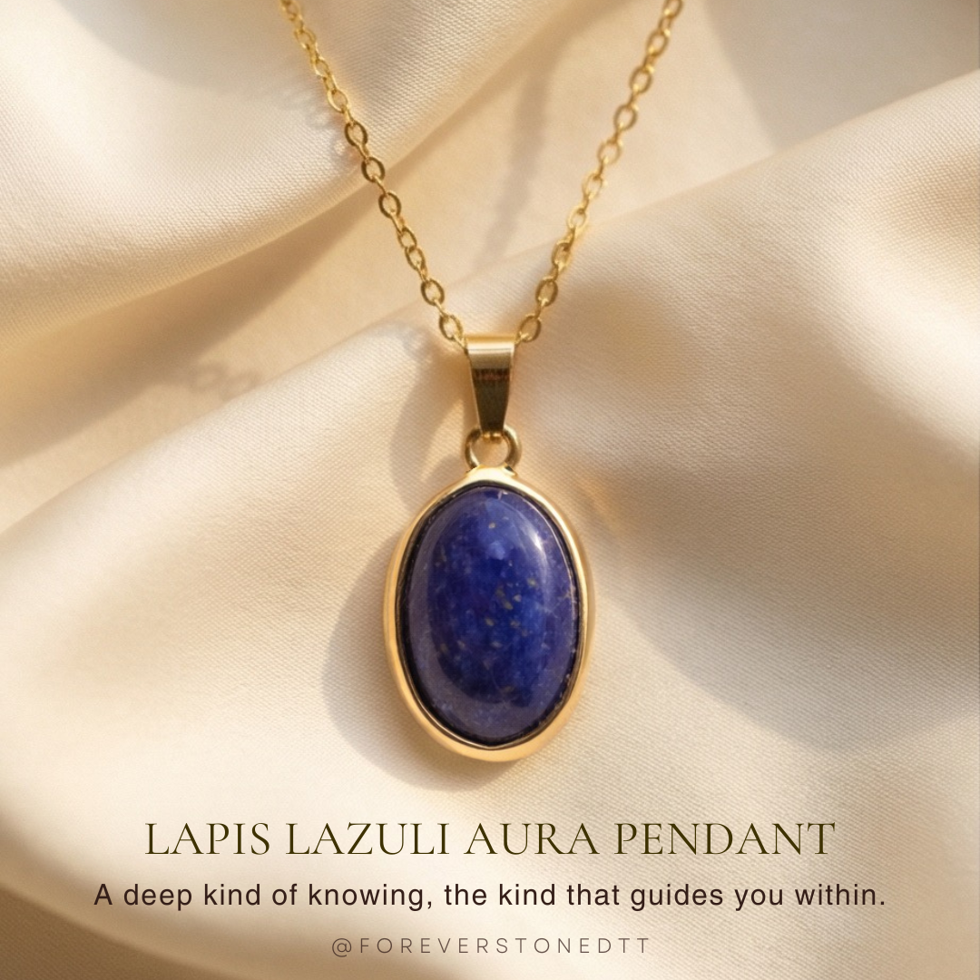Lapis Lazuli Aura Pendant Necklace