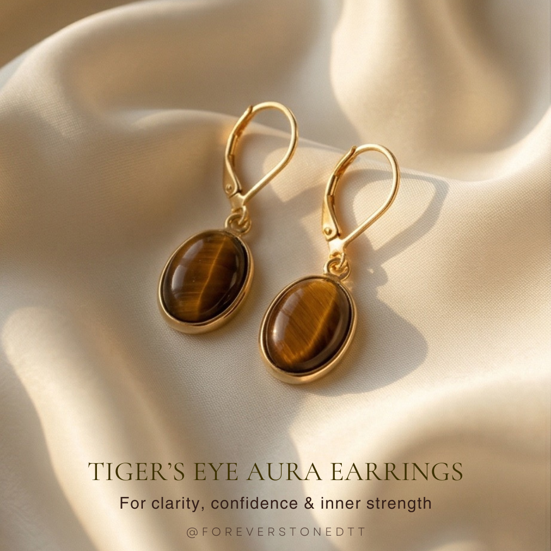 Tiger's Eye Aura Earrings