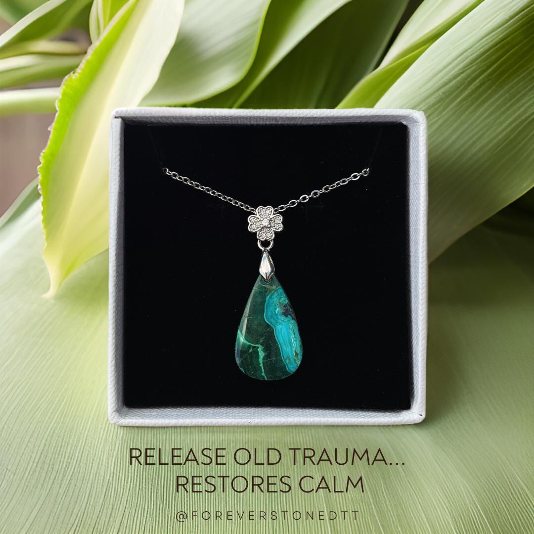 Malacholla (Malachite-Chrysocolla) Pendant Option 1
