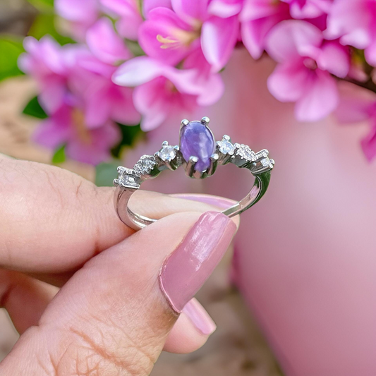 Amethyst Adjustable Marquise Ring