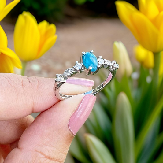 Apatite Adjustable Marquise Ring