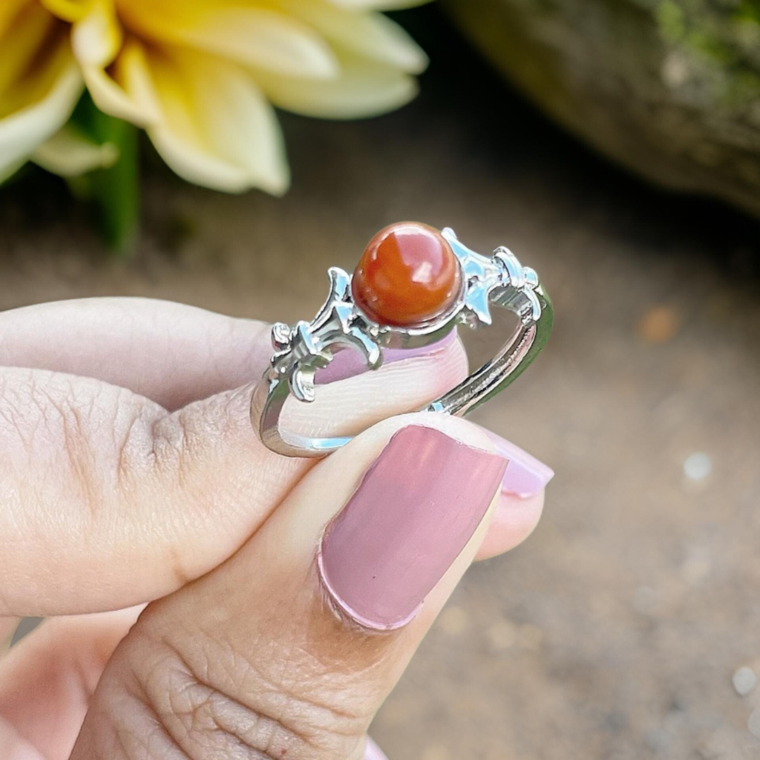 Carnelian Adjustable Ring