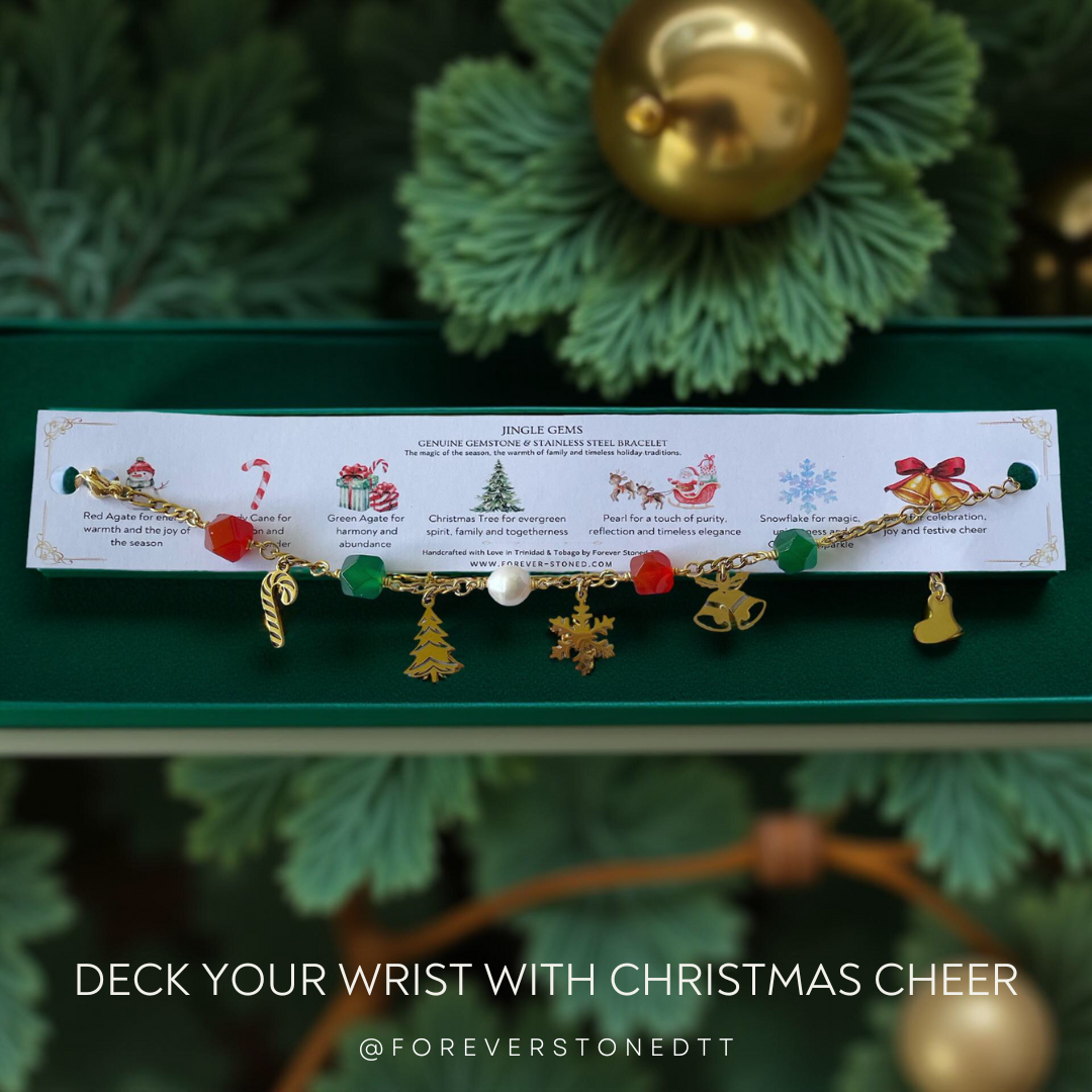 Jingle Gems Stainless Steel Charm Bracelet