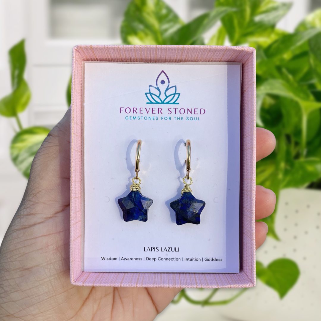Lapis Lazuli Star Earrings