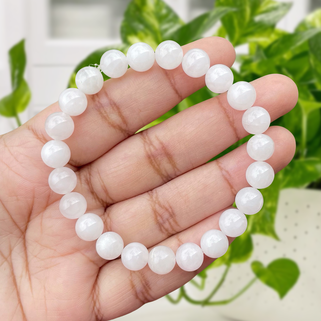 White Jade (Nephrite Jade) Gemstone Bracelet