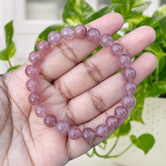 Strawberry Quartz Gemstone Bracelet