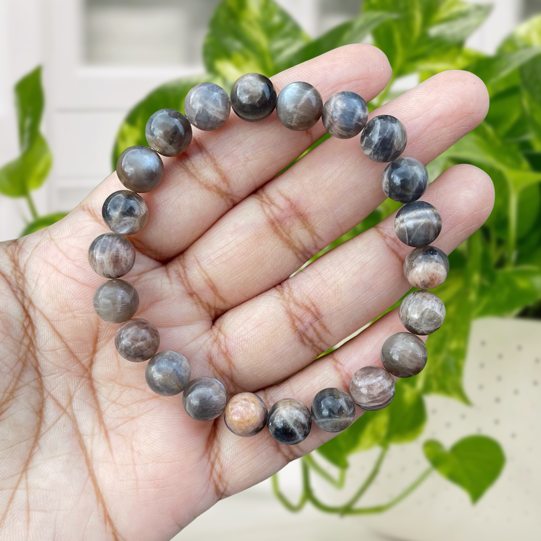 Black Moonstone Gemstone Bracelet