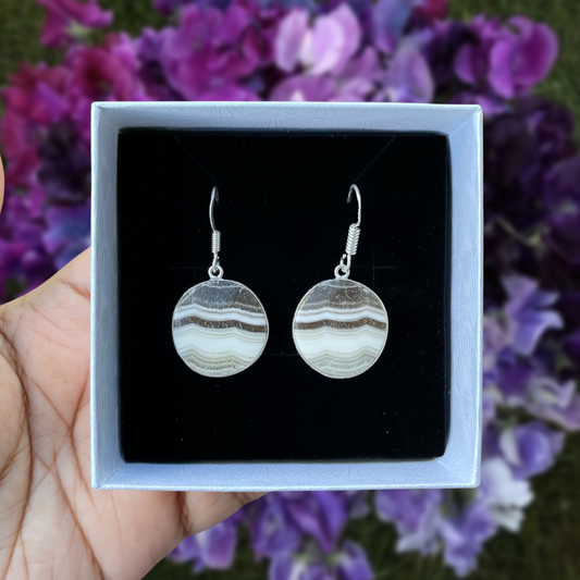 Zebra Calcite Earrings