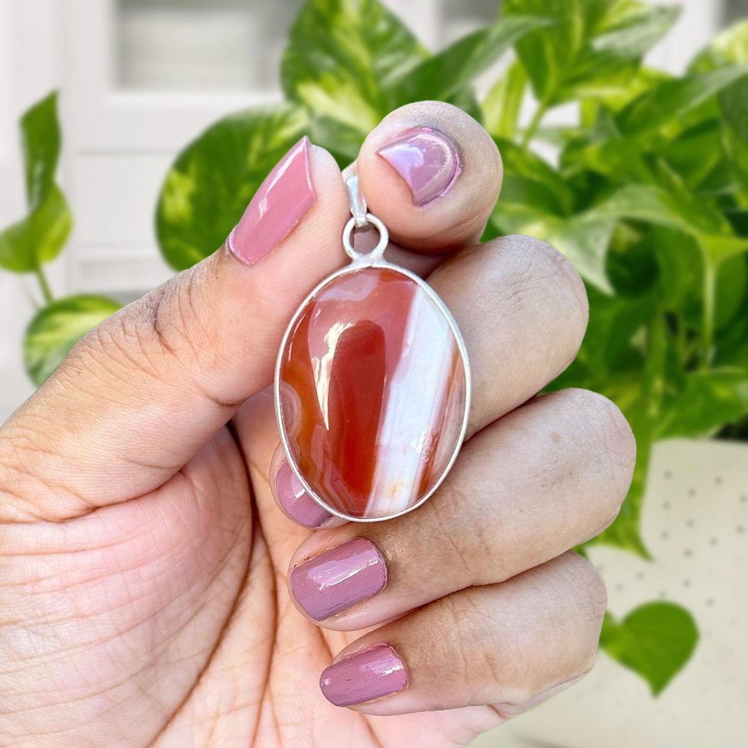 Carnelian Vintage Pendant Necklace