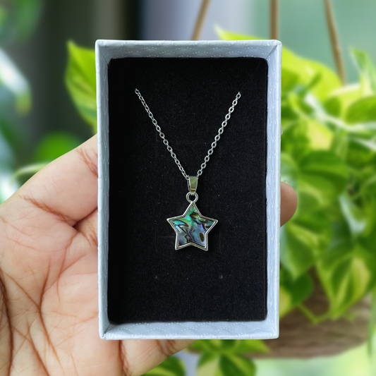 Abalone Mini Star Pendant Necklace