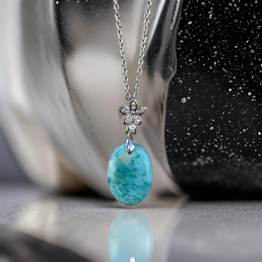 High Quality Larimar Pendant Option 4