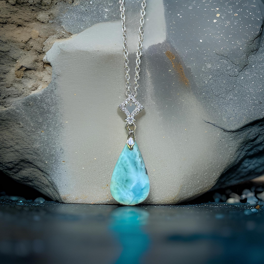 High Quality Larimar Pendant Option 5