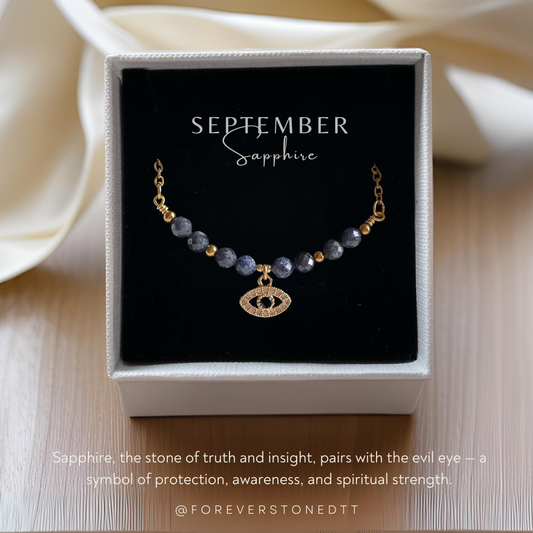 Sapphire Minimalist Birthstone Bracelet