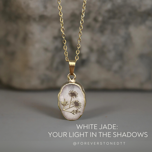 White Jade Charm Pendant Necklace