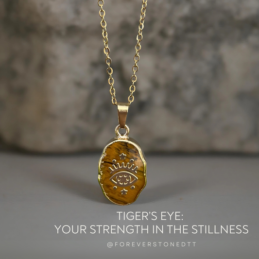 Tiger's Eye Charm Pendant Necklace