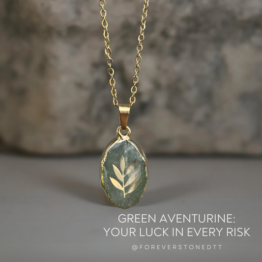 Green Aventurine Charm Pendant Necklace