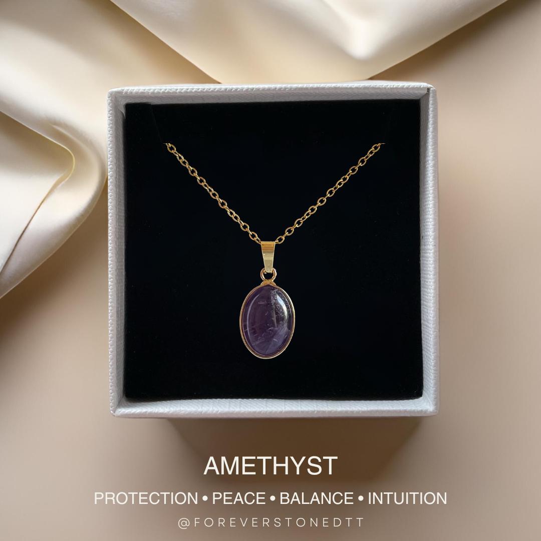 Amethyst Aura Pendant Necklace