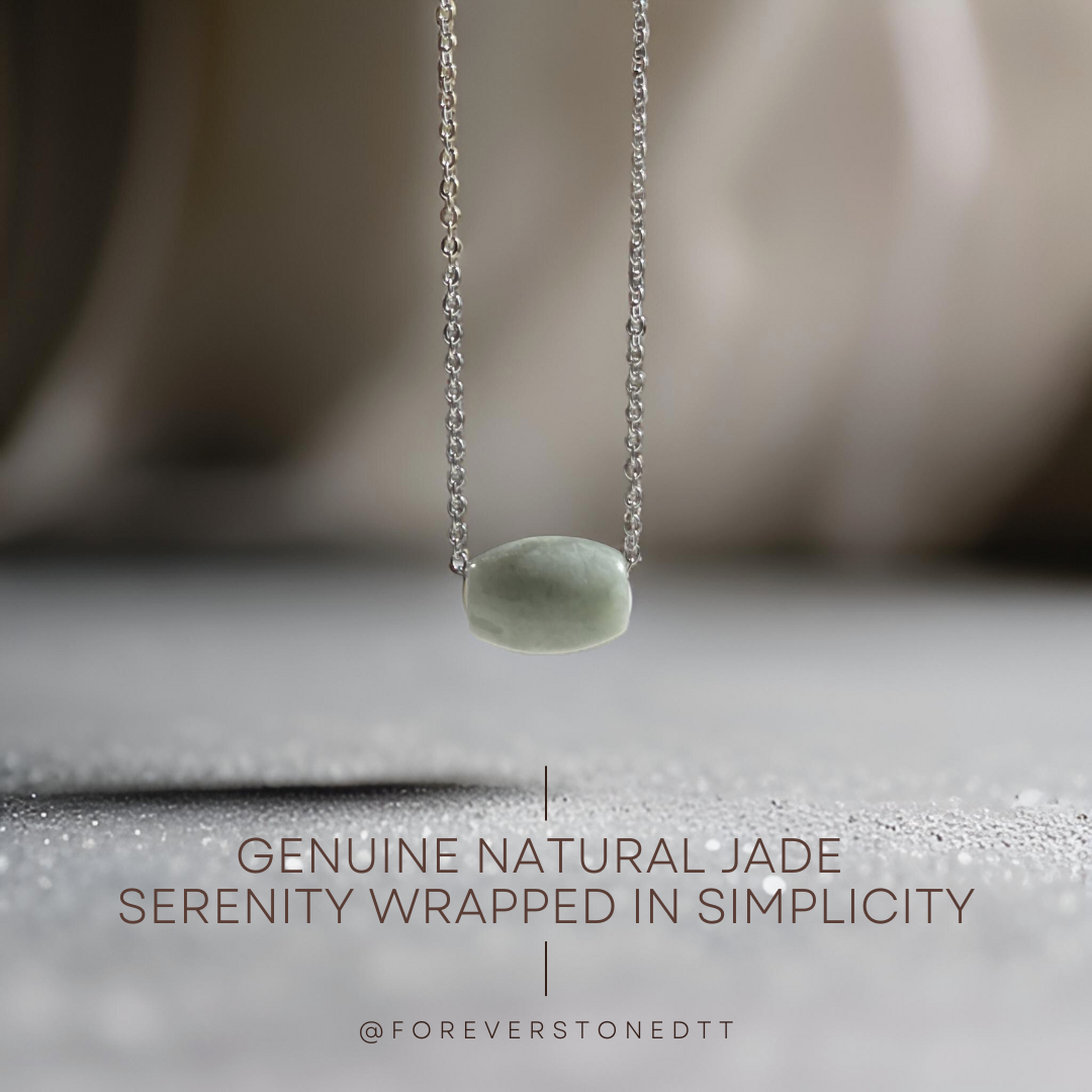 Burmese Jadeite Minimalist Barrel Pendant Necklace