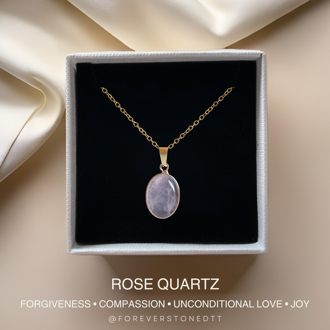 Rose Quartz Aura Pendant Necklace