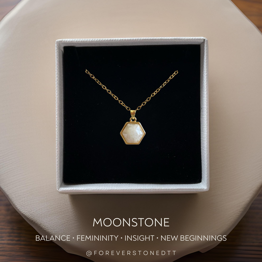 Moonstone Mini Vertex Pendant Necklace